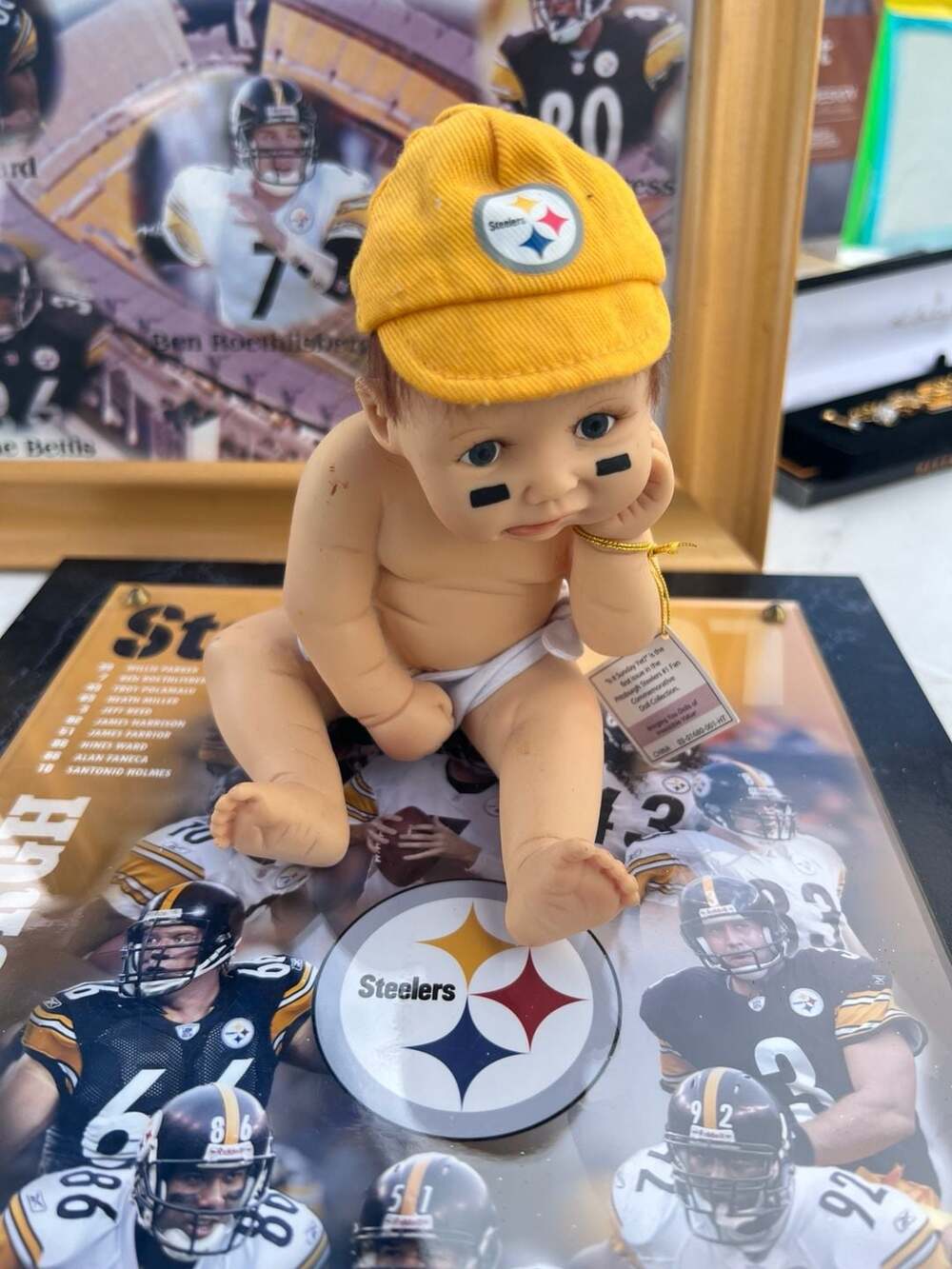 Ashton-Drake Pittsburgh Steelers Fan Commemorative Baby Doll Is It Sunday Yet